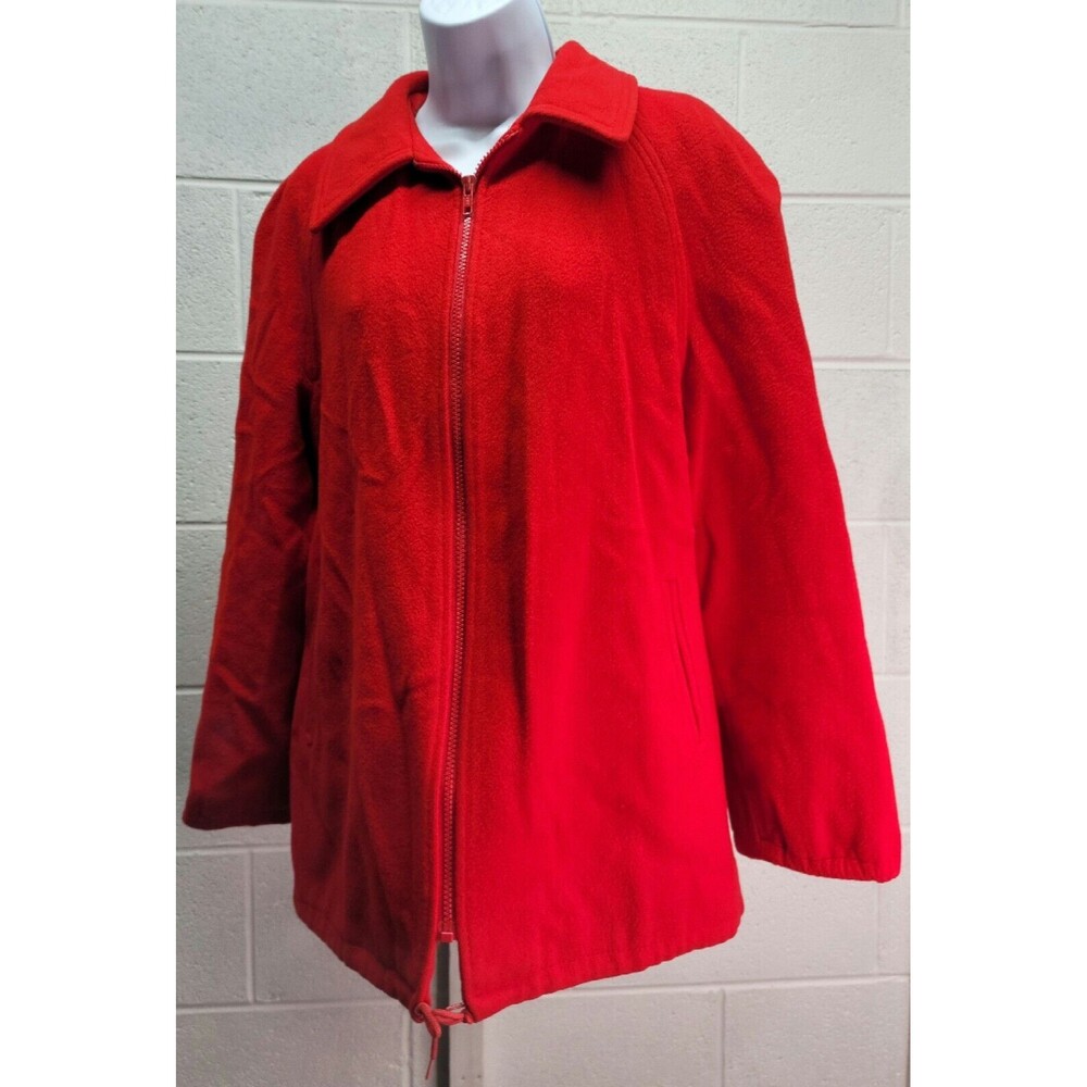 Forecaster of Boston 100% Wool Red FIll Zip Lined Sz 11/12 Union Made